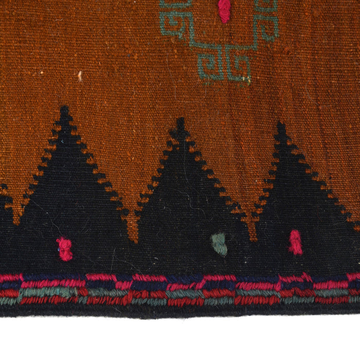 Table Sheet Runner Handmade Brown Curvilinear 4' Runner
