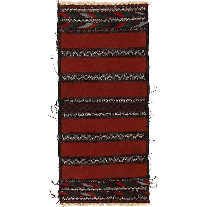 Table Sheet Runner Handmade Maroon Curvilinear 4' Runner