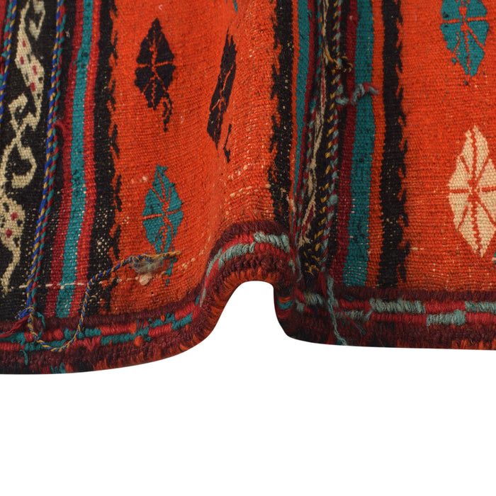 Table Sheet Area Rug Runner Handmade Multi Curvilinear 5'
