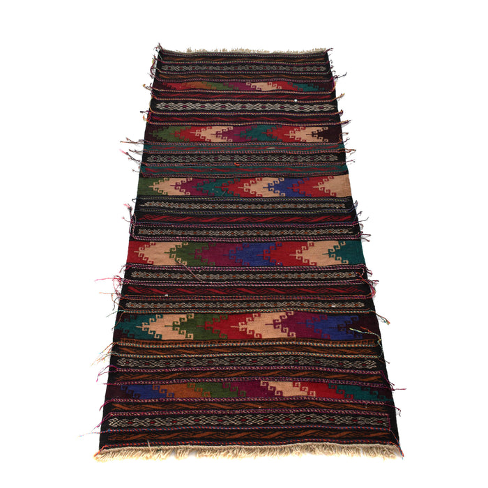 Table Sheet Area Rug Runner Handmade Multi Curvilinear 5'