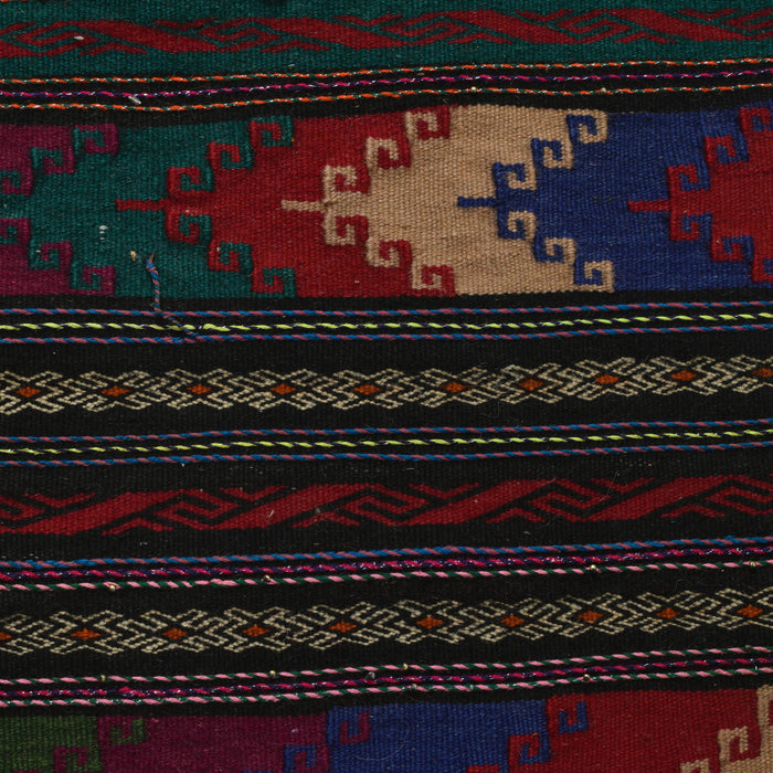 Table Sheet Area Rug Runner Handmade Multi Curvilinear 5'
