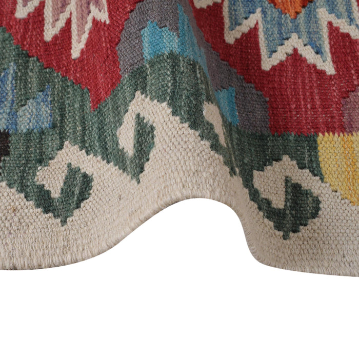 Handmade Multi Kilim Geometric 6' Runner