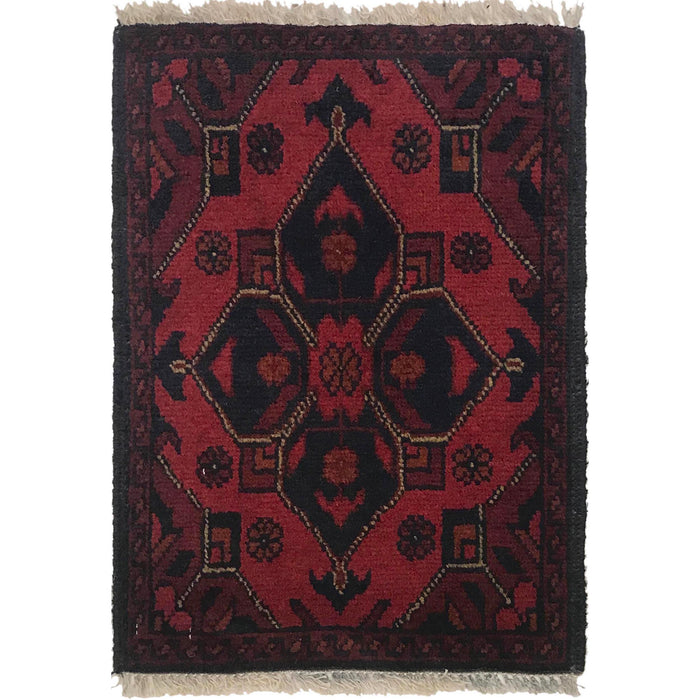 Handmade Wool Doormat Red Floral