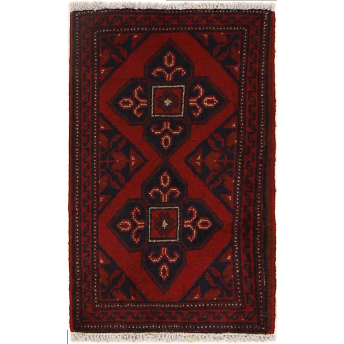 Handmade Wool Doormat Red Floral