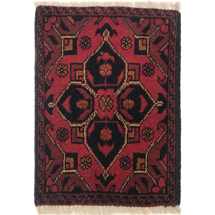 Handmade Wool Doormat Red Floral