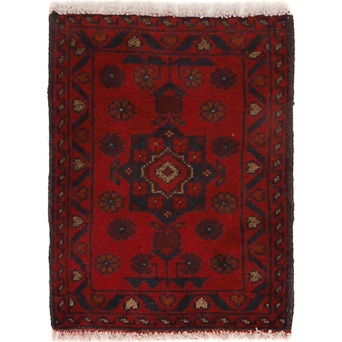 Handmade Wool Doormat Red Floral