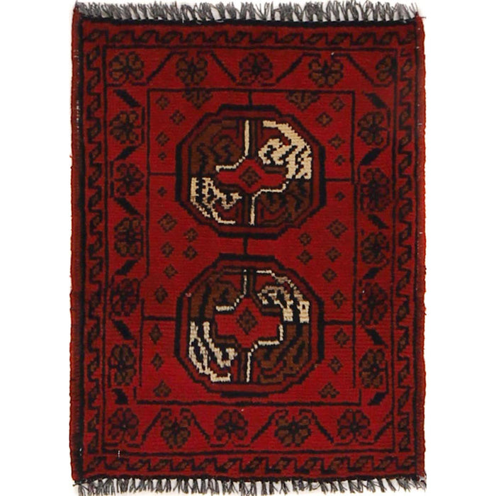 Handmade Wool Doormat Red Floral