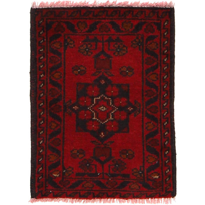Handmade Wool Doormat Red Floral