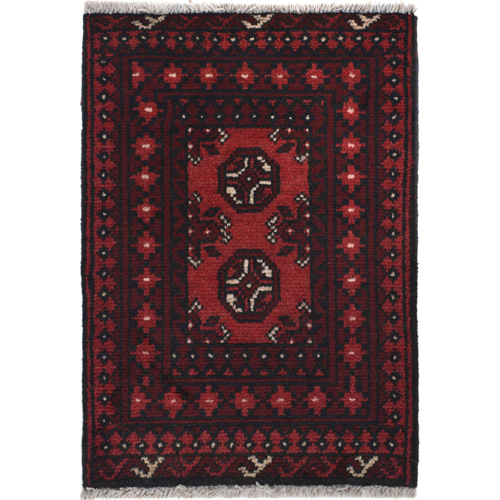 Handmade Wool Doormat Red Floral