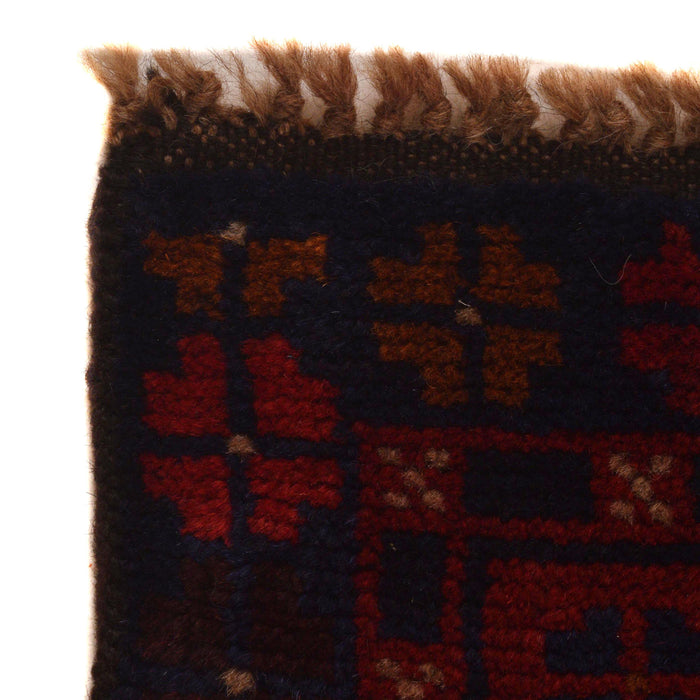 Baluchi Rug Handmade Red Geometric 3x5 ft