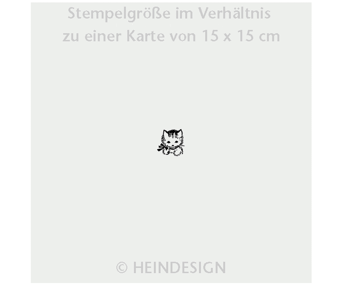 Heindesign Mini Rubber Stamp: Cat