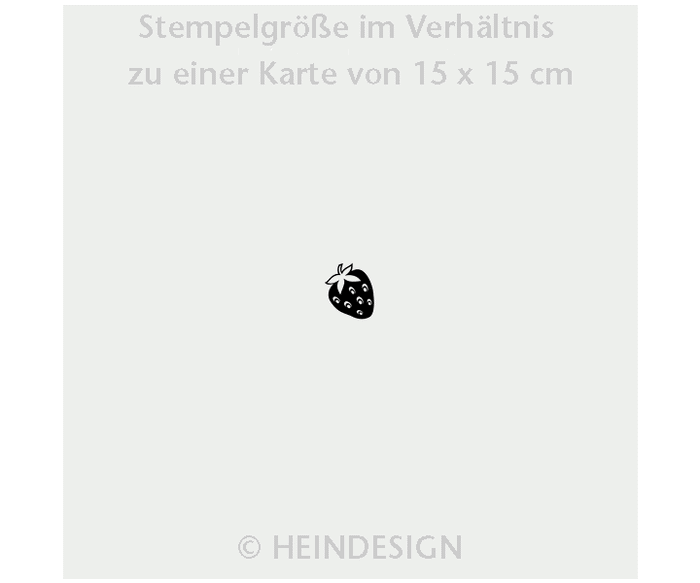 Heindesign Mini Rubber Stamp: Strawberry