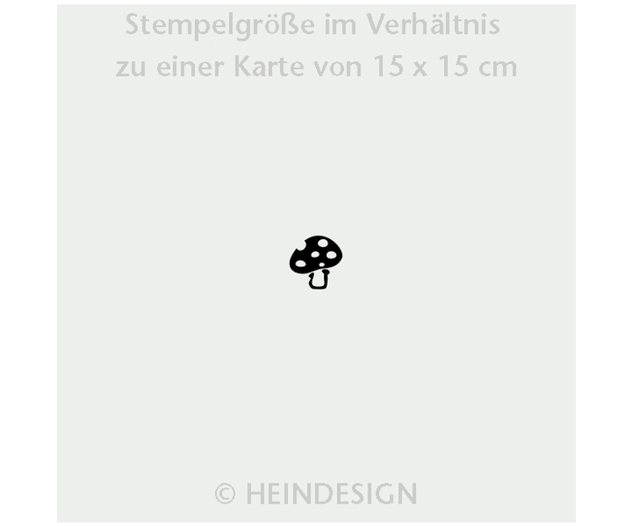 Heindesign Mini Rubber Stamp: Toadstool