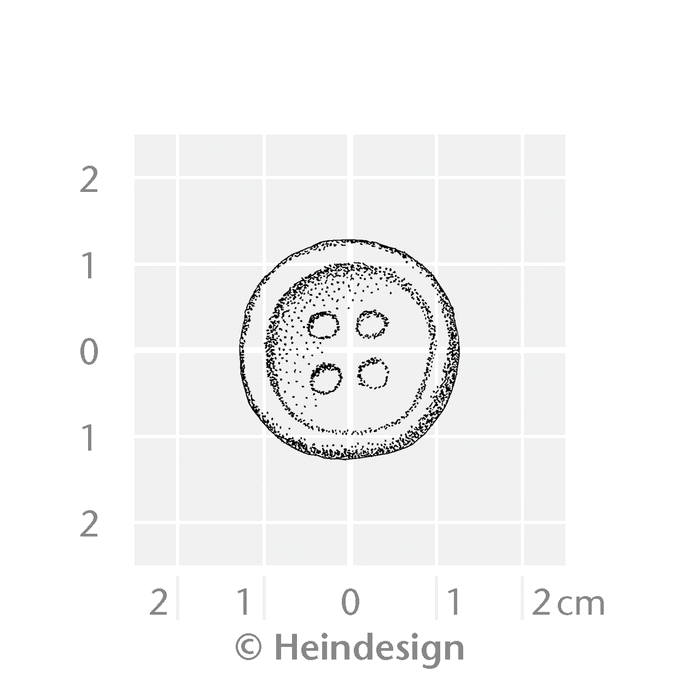 Heindesign Rubber Small Stamp: Button
