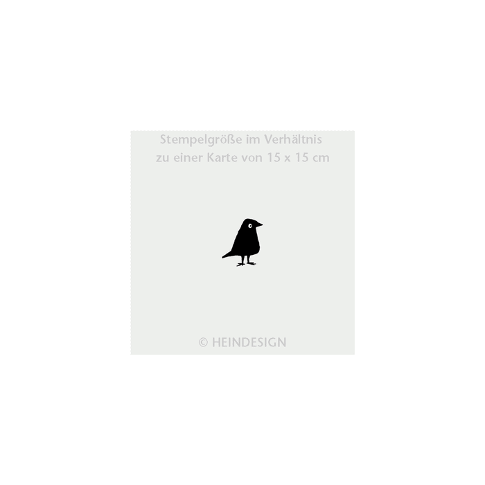Heindesign Rubber Stamp: Black Bird