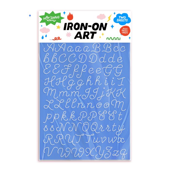 Hot Dang Press - Embroidery Alphabet Cream Sheet Set