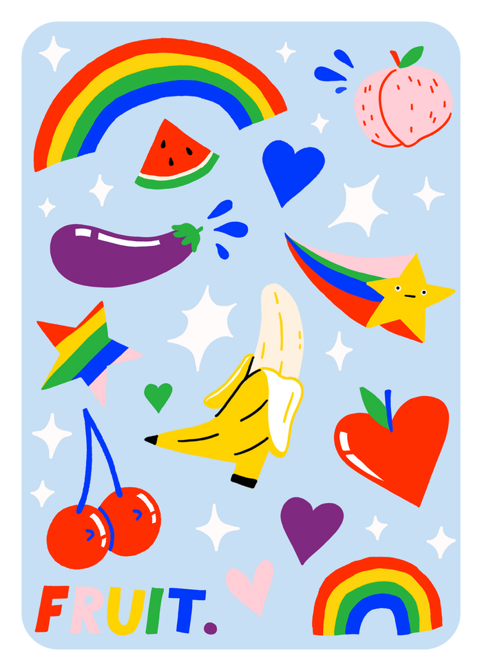 Hot Dang Press - Feeling Fruity Iron On Sheet Set