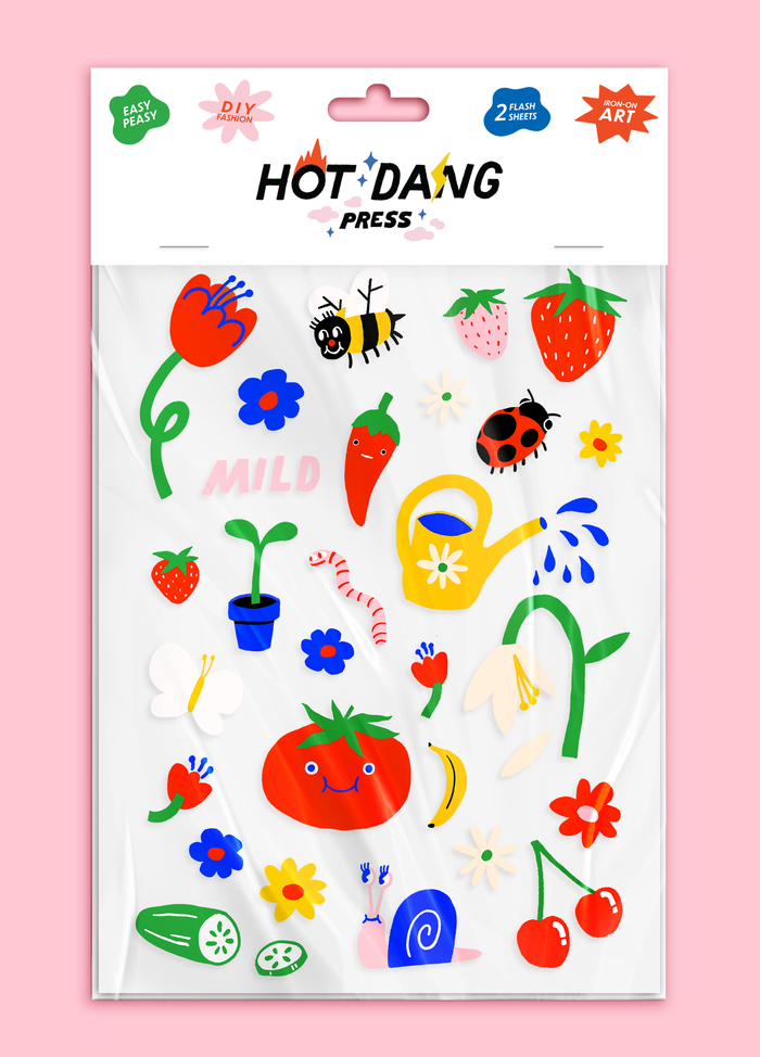 Hot Dang Press - Garden Gone Mild Iron On Sheet Set