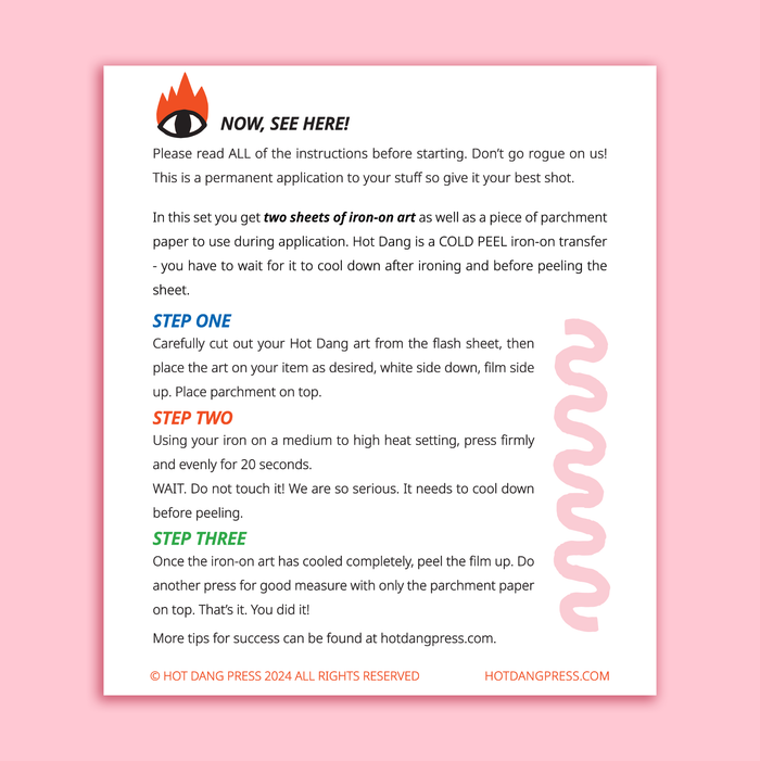 Hot Dang Press - Pink and Blue Bow Buddies Iron On