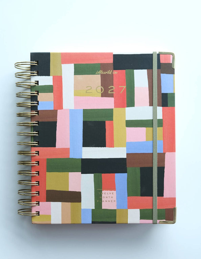 Idlewild Co. - 2027 Spiral Bound Planner | Patchwork Motif