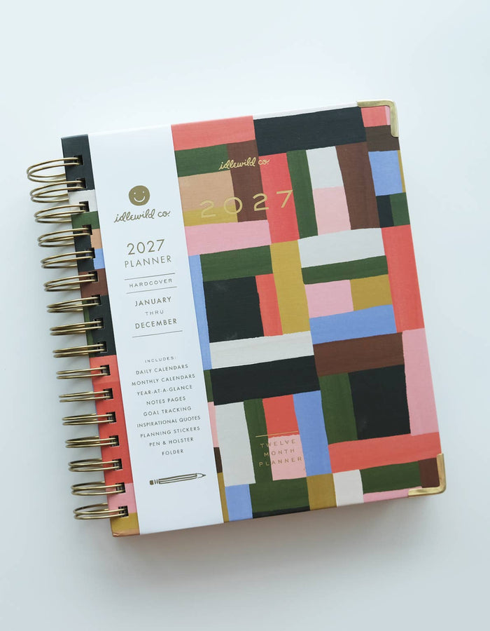 Idlewild Co. - 2027 Spiral Bound Planner | Patchwork Motif
