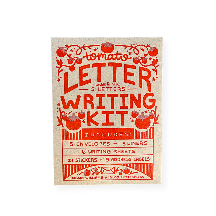 Igloo Letterpress - Tomato Letter Writing Kit
