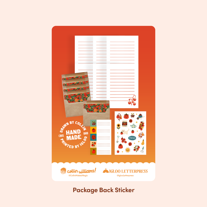 Igloo Letterpress - Tomato Letter Writing Kit