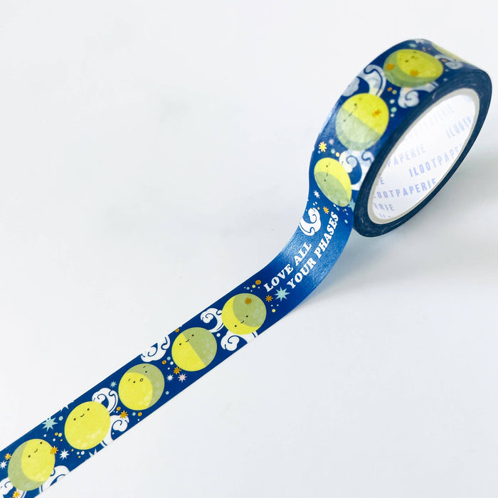 ILOOTPAPERIE - Love All Your Phases Moon Gold Foil Washi Tape