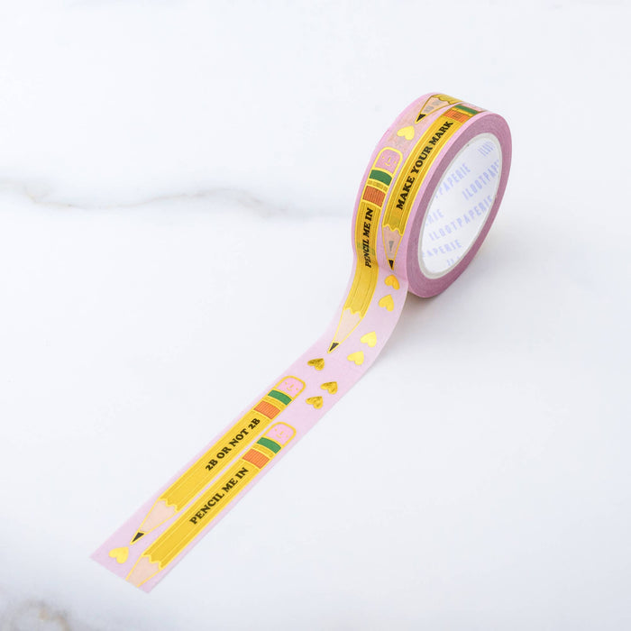 ILOOTPAPERIE - Pencil Gold Foil Washi Tape