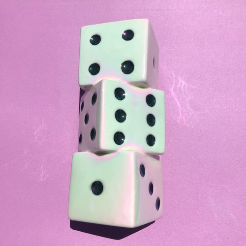 Iridescent Dice Vase