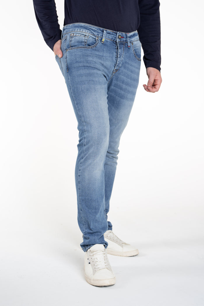 Jeans slim New London Music Chiaro
