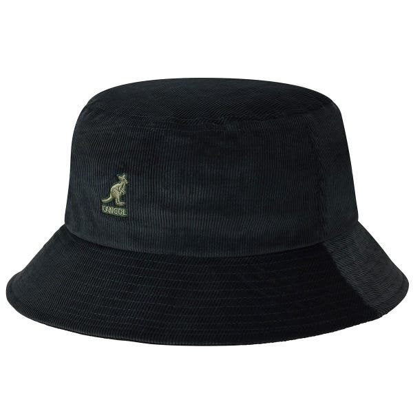 Kangol - Cord Bucket - Black-Accessoires-K4228HT-bob-velour-noir