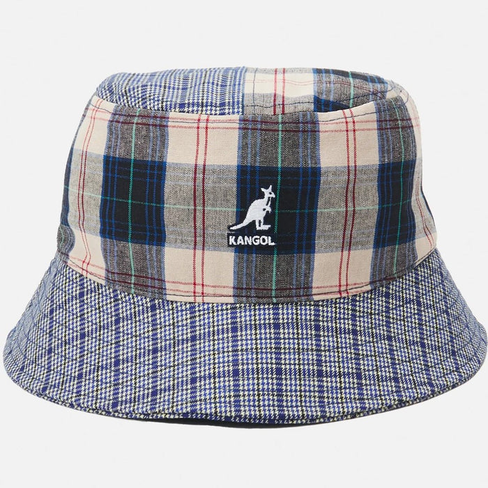 Kangol - Plaid Mashup Bucket - Mykonos Blue-Accessoires-K5297