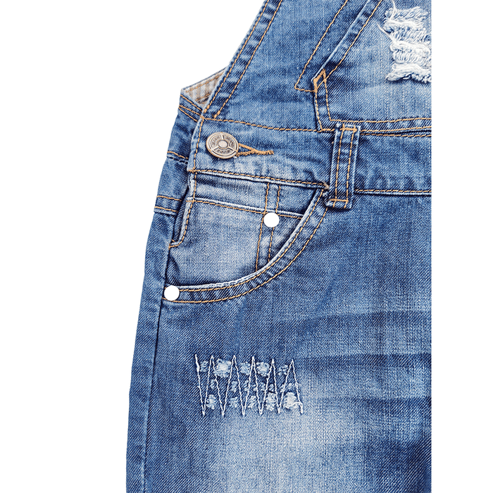 Kids Denim Overalls Ripped Jeans Jumpers