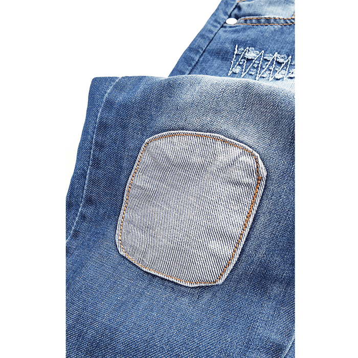 Kids Denim Overalls Ripped Jeans Jumpers