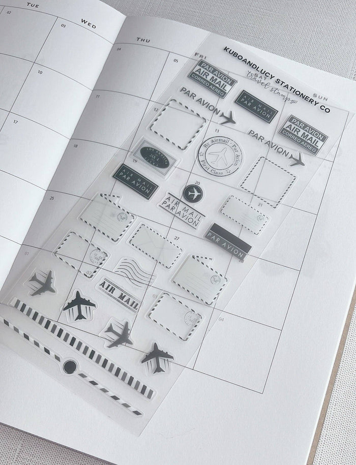 Kuboandlucy Stationery Co - Air Mail Envelope PET Sticker Sheet