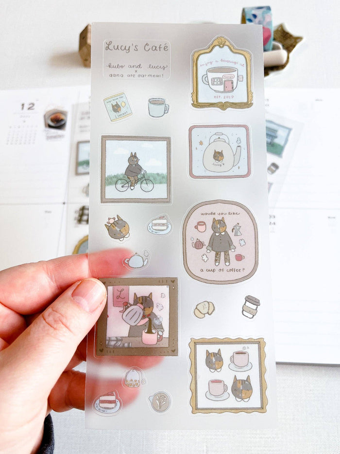 Kuboandlucy Stationery Co - Kuboandlucy x Dana Ate Oatmeal Lucy's Cafe Sticker Sheet