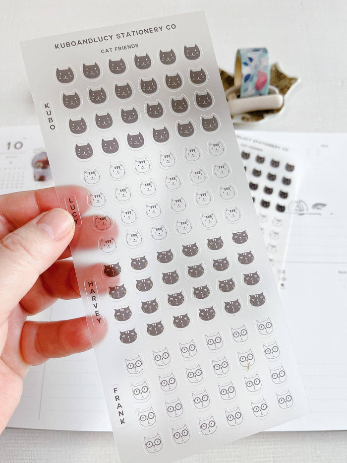 Kuboandlucy Stationery Co | Cat Faces Sticker Sheet