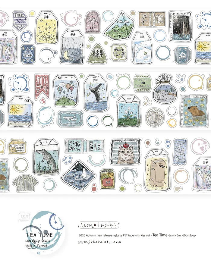LCN Tea Time Kiss Cut PET Tape
