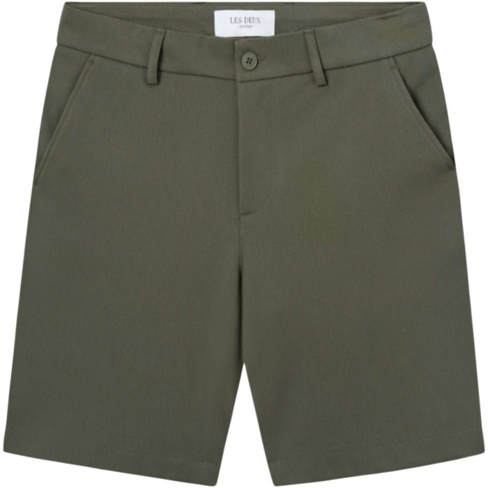 Les Deux - Como Reg Shorts - Thyme Green-Pantalons et Shorts-LDM502012