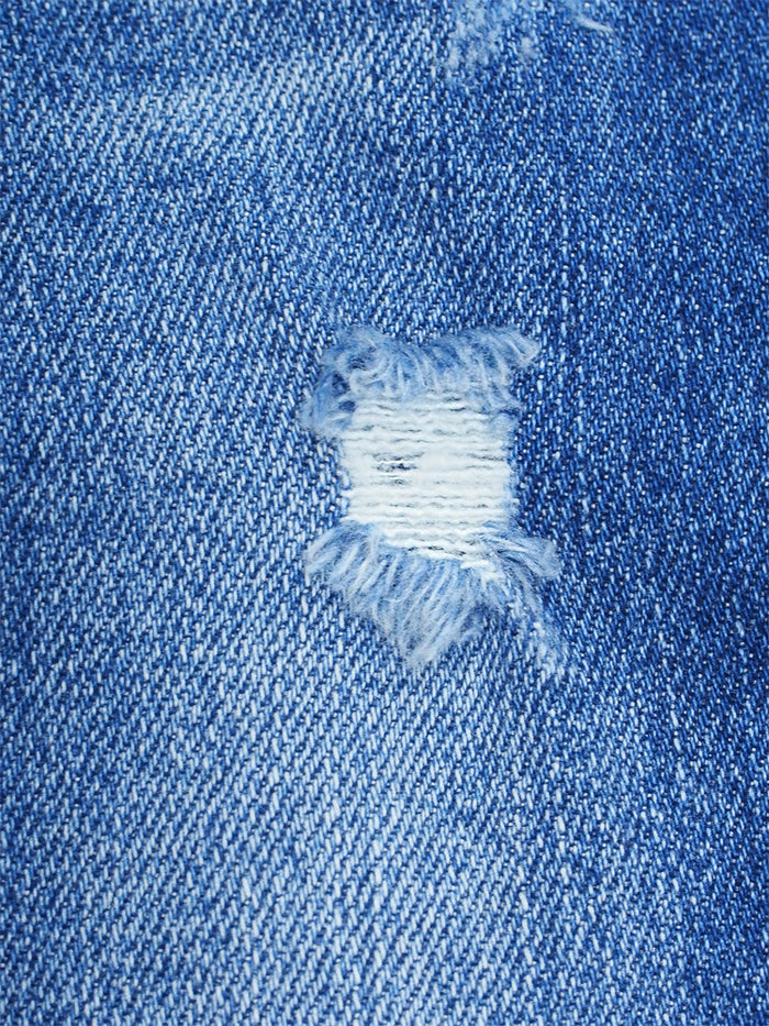 Little Kid Elastic Band Ripped Fresh Denim Jeans Pants