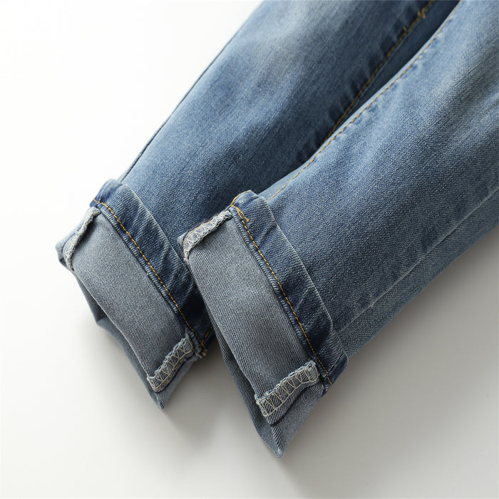 Little Unisex Toddler Ripped Denim Cute Slim Pants Jean Overalls