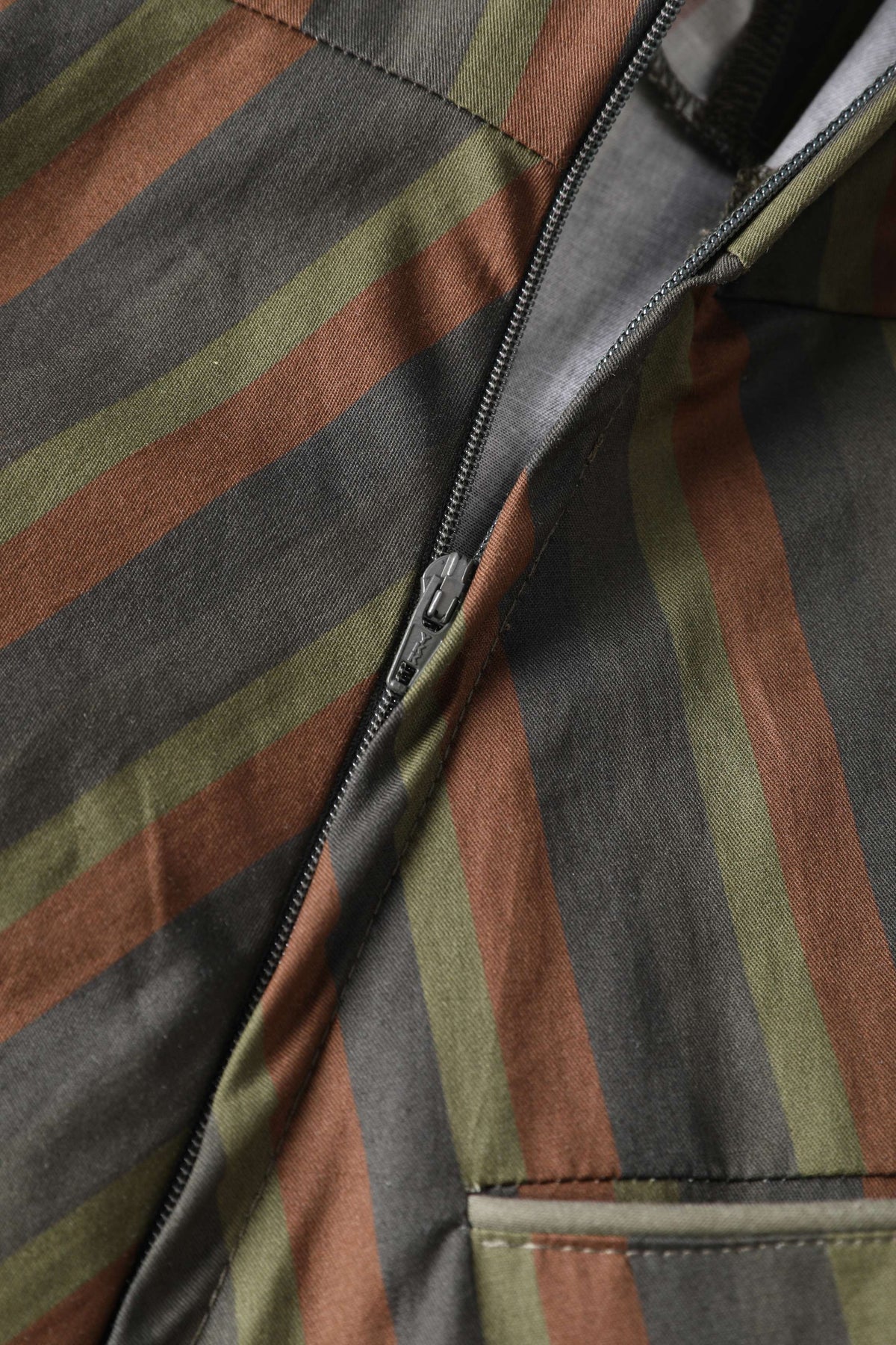 Mabel Striped Shirt Dress In Green