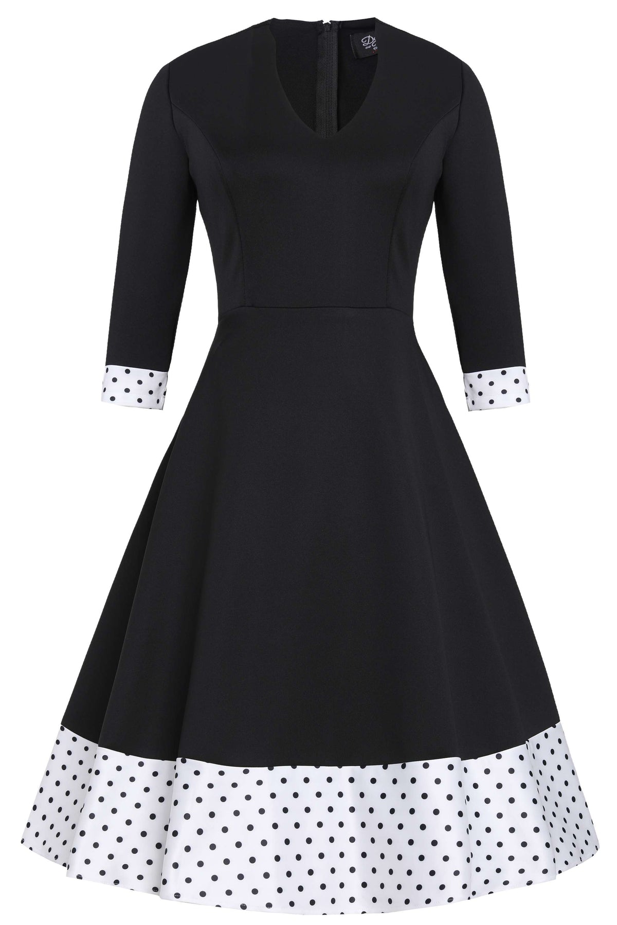 Maria Black Circle Dress With Polka Dots
