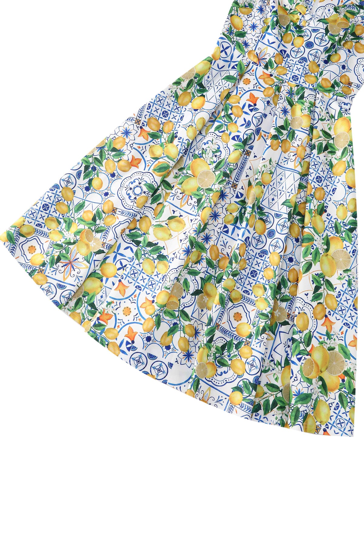 Lily Mediterranean Lemon Off Shoulder Dress