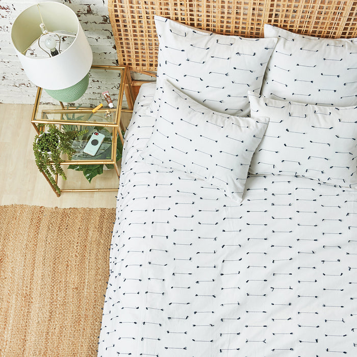 A mel indigo standard sham.