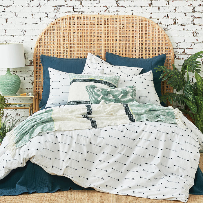 A mel indigo standard sham.