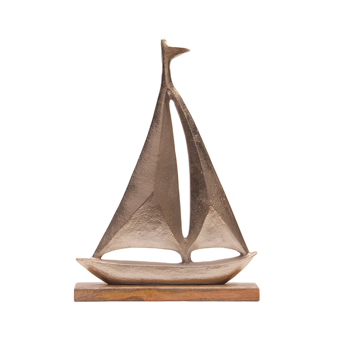 A Metal Sailboat Figure.