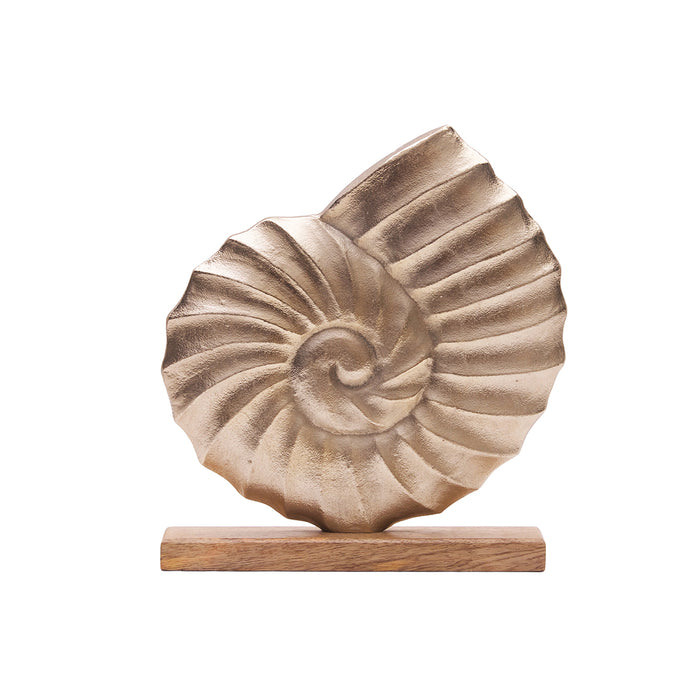 A Metal Scallop Shell Figure.