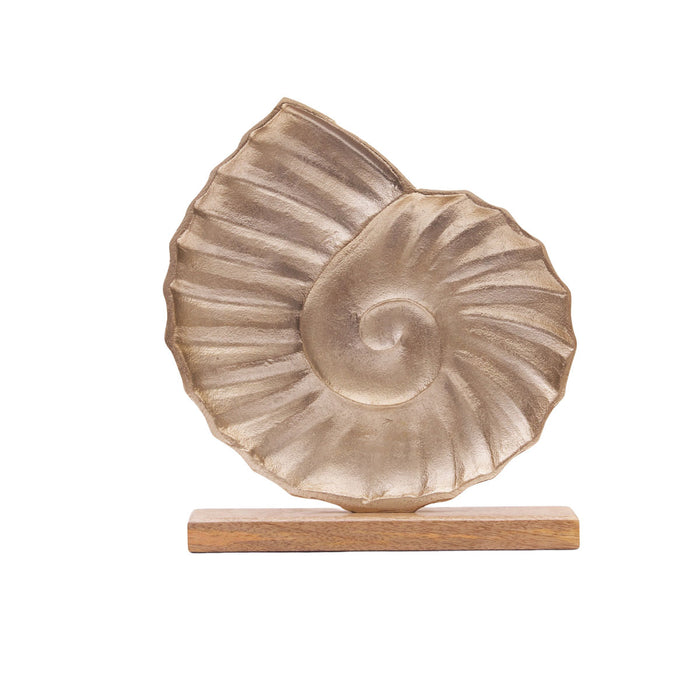 A Metal Scallop Shell Figure.